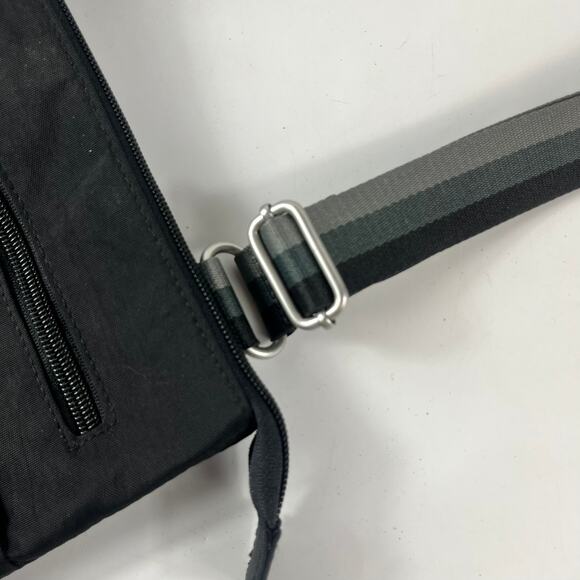 Baggallini Black Crossbody Purse Womens Fine Line Slim Shoulder Bag Nylon Travel - Picture 13 of 16